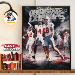 2024 CFB Playoffs National Champions Ohio State Buckeyes Football Just Won The Freaking Natty Home Decor Poster Canvas