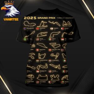 2025 Grand Prix F1 Calendar All Over Print Shirt