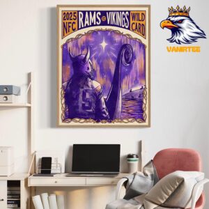 2025 NFC Wild Card Matchup For Los Angeles Rams Vs Minnesota Vikings Home Decor Poster Canvas