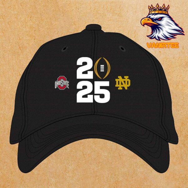 CFP 2025 National Championship Game Head-To-Head Ohio State Buckeyes Football Vs Notre Dame Fighting Irish Football Classic Hat Cap