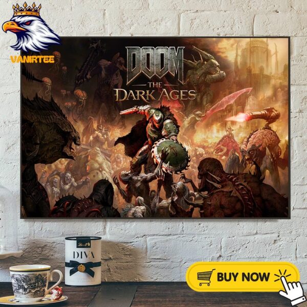 Doom The Dark Ages Launches On May 15th 2025 Home Decor Poster Canvas