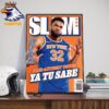 Ya Tu Sabe Karl-Anthony Towns On The Gold Metal Editions Cover SLAM 254 Home Decor Poster Canvas