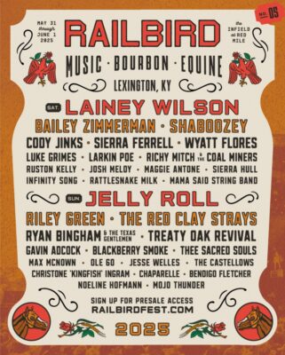 Jelly Roll And Lainey Wilson To Headline Railbird Music Festival