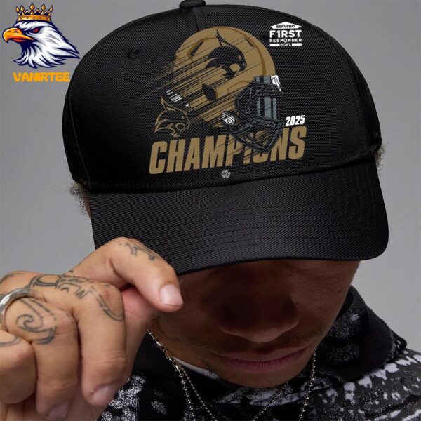 Texas State Bobcats Football Back To Back The 2025 SERVPRO First Responder Bowl Champions Classic Hat Cap