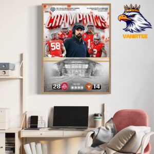 The 2025 CFB Playoff Semifinal Ohio State Buckeyes Football Champions At The 89th Goodyear Cotton Bowl Classic Home Decor Poster Canvas