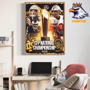 The 2025 CFP National Championship Game Final Is Set Ohio State Buckeyes Football Vs Notre Dame Fighting Irish Football Home Decor Poster Canvas