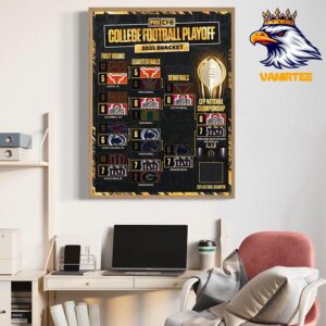 The College Football Playoff 2025 Bracket CFP National Championship Game For Ohio State Buckeyes Vs Notre Dame Fighting Irish Home Decor Poster Canvas