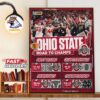 Where Champions Are Built Ohio State Buckeyes Football Wins The CFP National Championship 2024-2025 Home Decor Poster Canvas