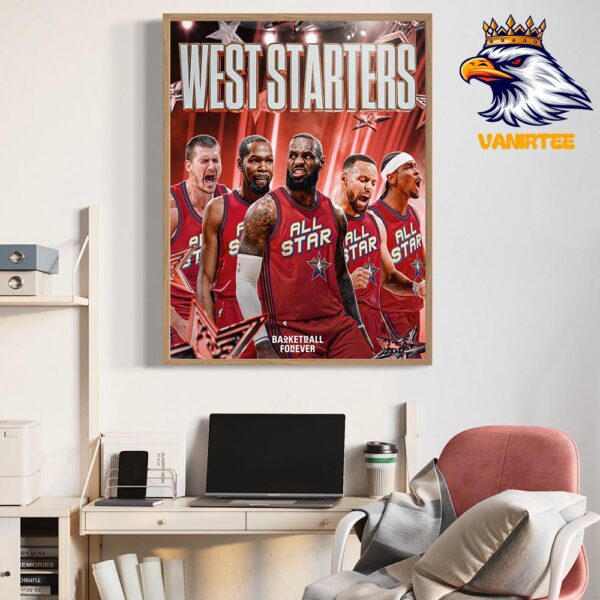 The Western Conference NBA All-Star Starters For 2025 Home Decor Poster Canvas